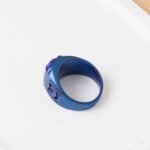 Chevalière bleu Cabochon carre – Image 4