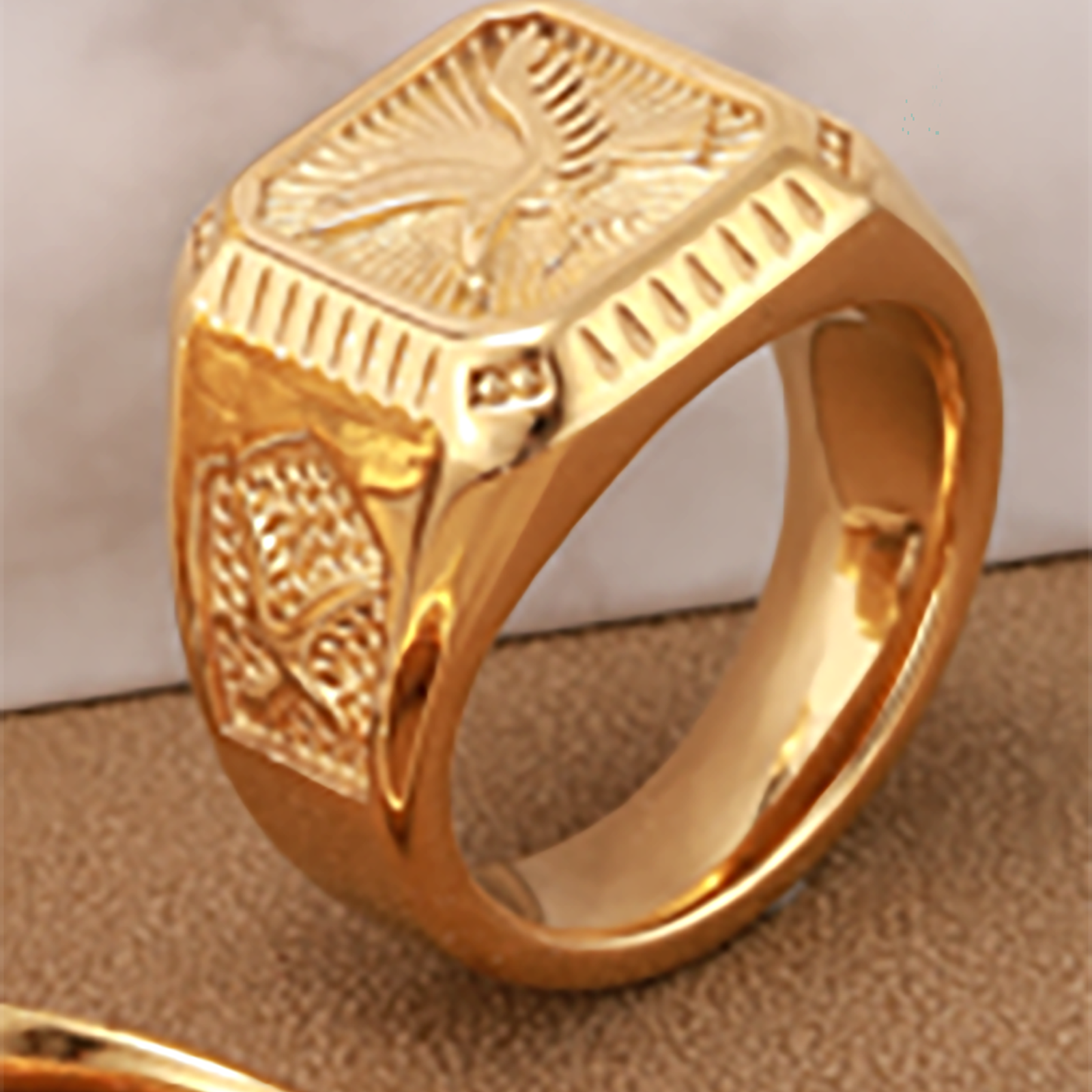 CBA133 AIGLE ARG 4 Chevalière Aigle – Image 1