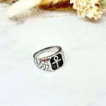 Chevalière Croix de vie