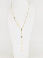 Collier en forme de Y strass – Image 2
