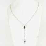 Collier Pendentif Croix Perles en Y – Image 2