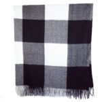 Écharpe à Carreaux Noir et Blanc BK Wh – Image 2