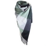 Écharpe à Carreaux  Vert Claire