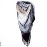 Écharpe à Carreaux Noir Creme