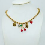 Collier Charms Cerise