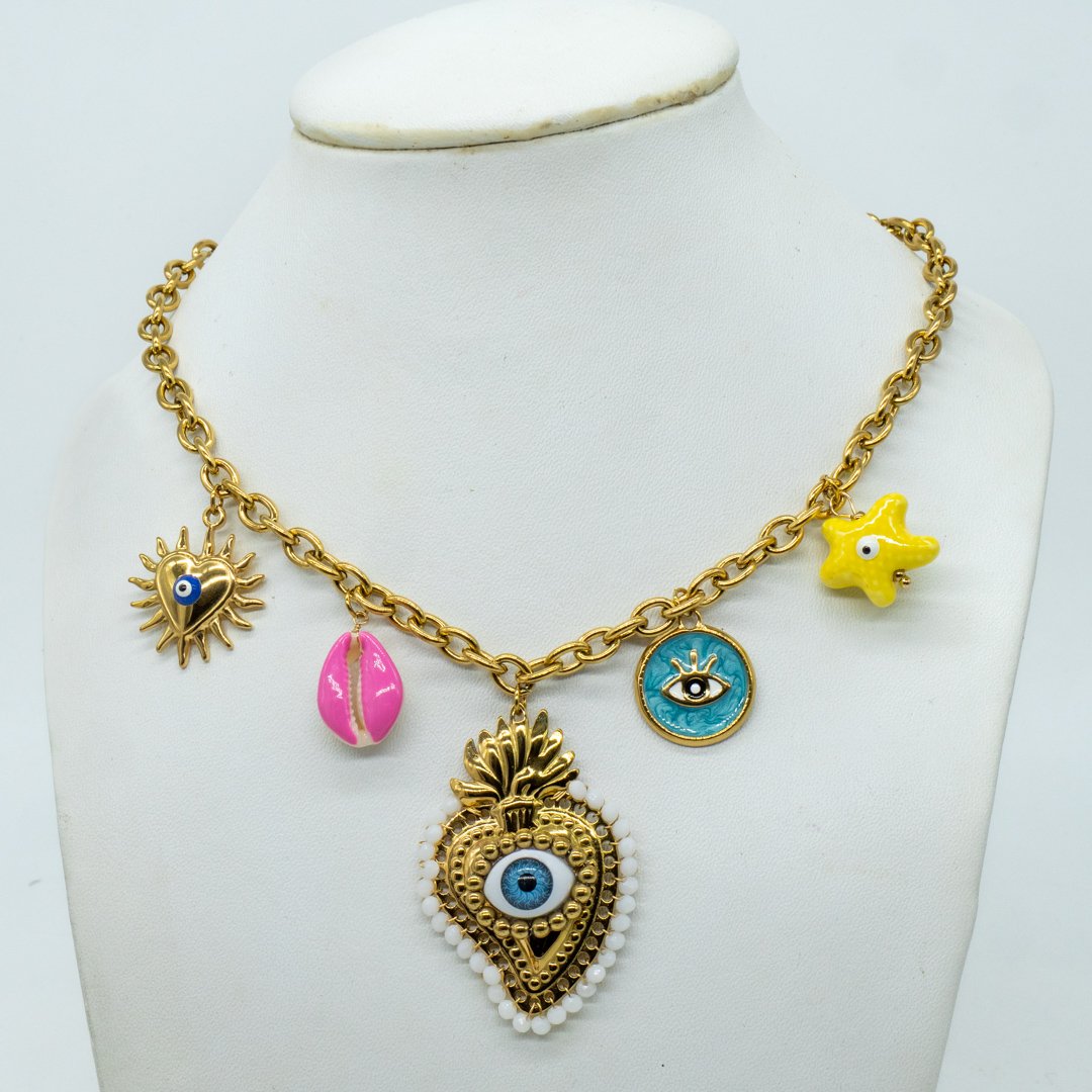 Collier Charms-3 Collier Charms Oeil – Image 1