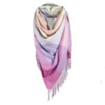 Écharpe à Carreaux Fuchsia Rosé