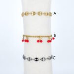 Bracelets Maille Grain de Café Cerise – Image 2