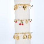 Bracelets Coure Cerise Fleurs – Image 2