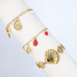 Bracelets Couquillage Coccinelle Acier Inoxydable
