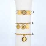 Bracelets Coq de Liberté Acier Pendentifs – Image 2