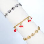 Bracelets Maille Grain de Café Cerise