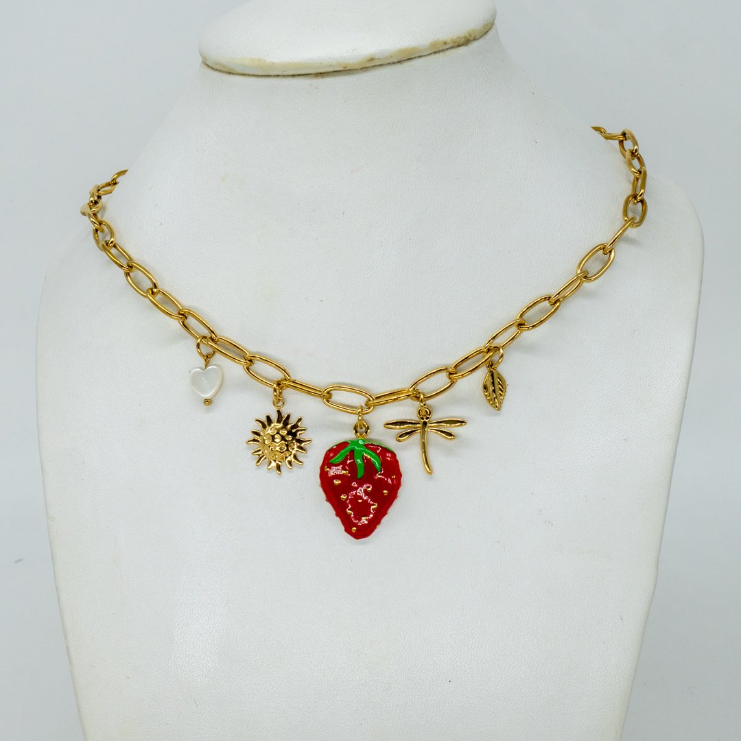 ICH0-20 Collier Charms fraise – Image 1