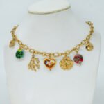 Collier Charms Coure rouge