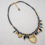 Colliers Charms Bleu Marine – Image 2