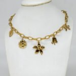 Collier Charms fleure Papillon