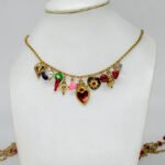 Collier Charms Coure rouge