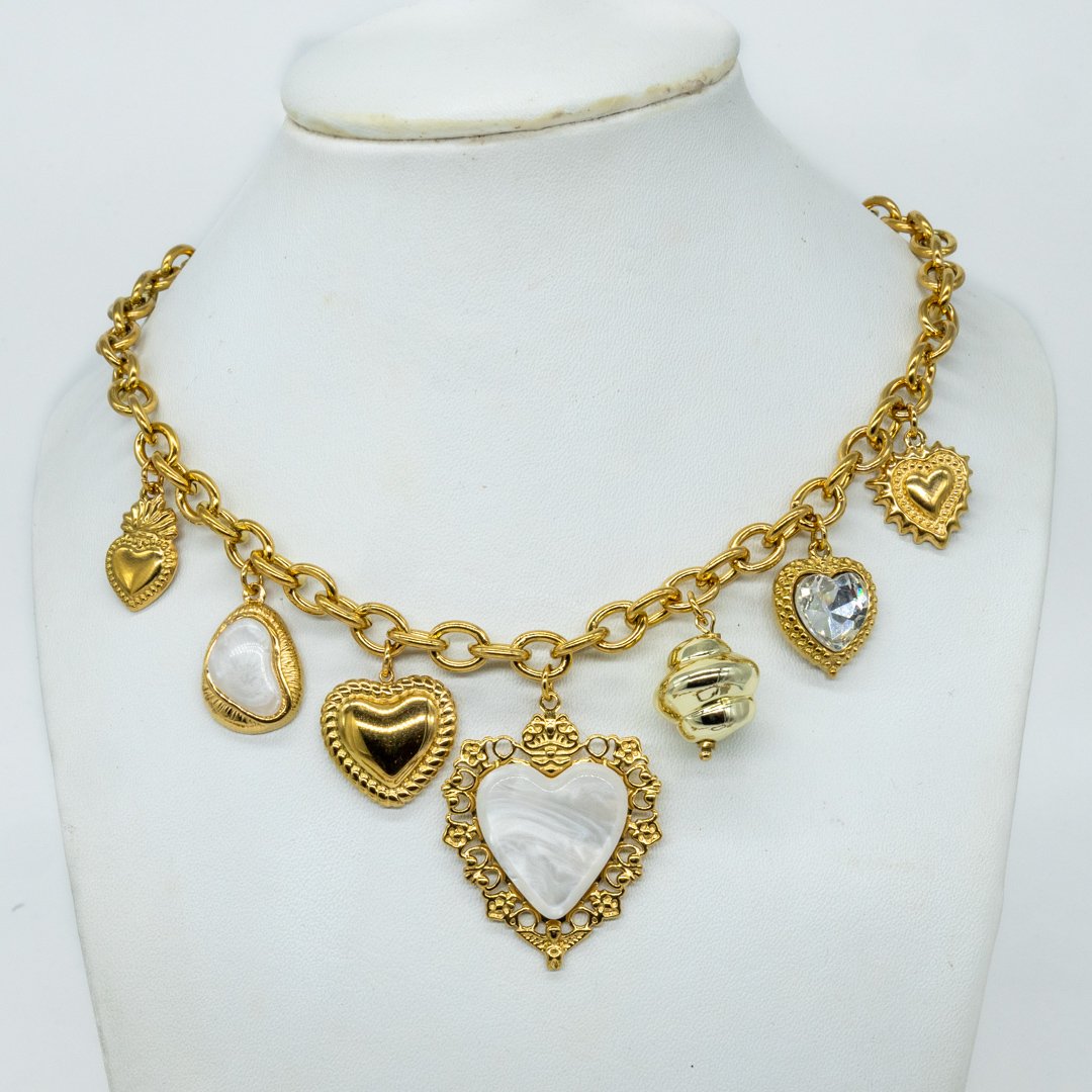 ICH0 Collier breloques Coure et Nacar – Image 1