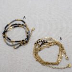 Bracelets Mulrti-Rangs Trefle faceted Onix – Image 2