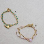 Bracelets Mulrti-Rangs Trefle Pierre Rose – Image 2
