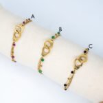 Bracelets Mulrti-Rangs Menottes Rubis Malachite Onix – Image 3