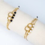 Bracelets Mulrti-Rangs Cercle Crystal Noir et Blanc – Image 3