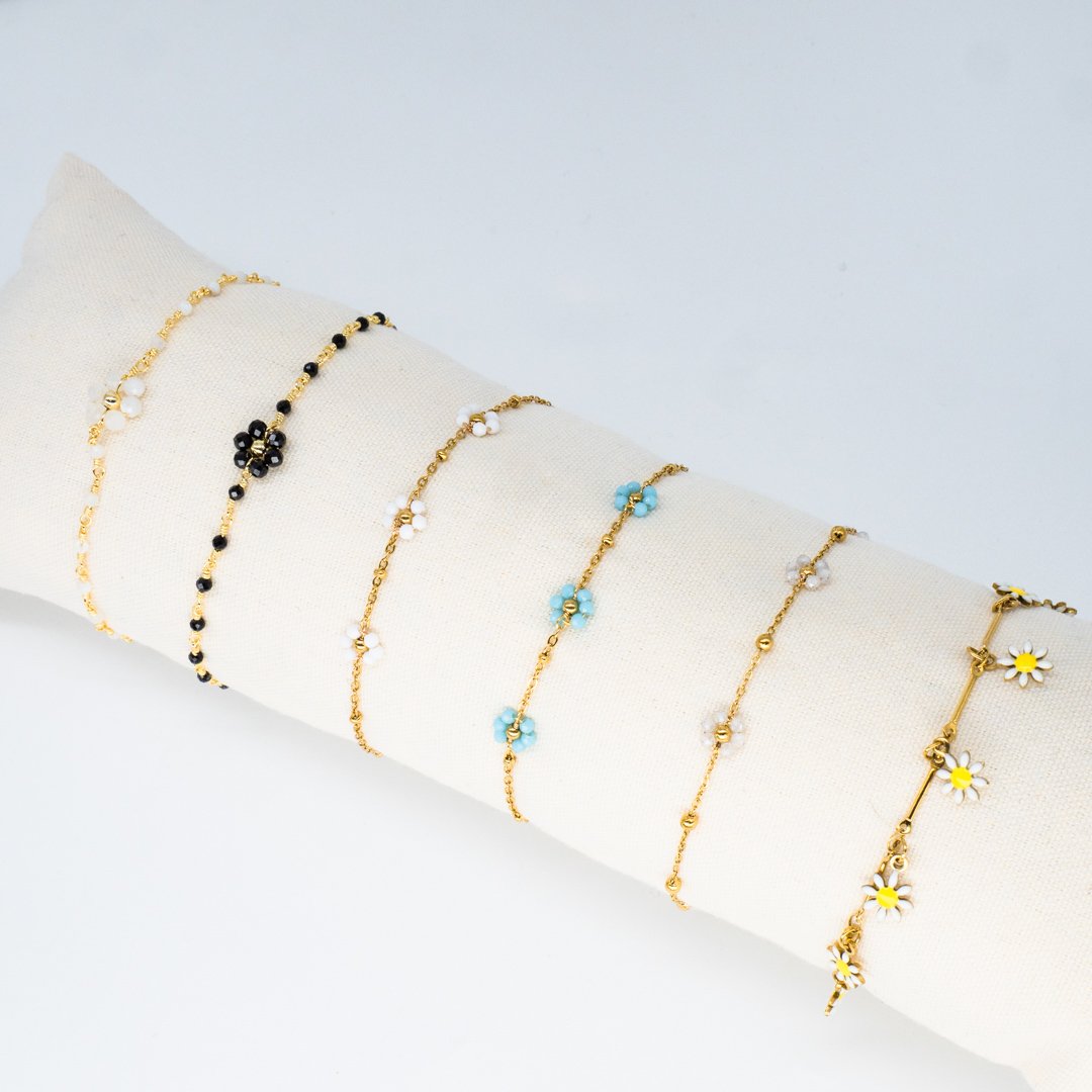 braceltes pendant-2 Bracelets Chanes Crystal Fleures – Image 1