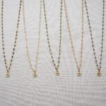 Colliers Chaìne Perles Résine CD Doré