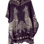 Poncho Alpaga en Motif Lama