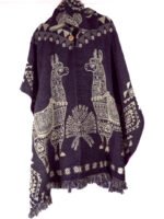 Poncho Alpaga en Motif Lama