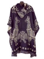 Poncho Alpaga en Motif Lama – Image 3