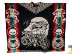 Poncho Alpaga en motif Motard Aigle – Image 2