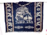 Poncho Alpaga en Motif Amérindienne loup, Aigle – Image 6
