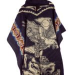 Poncho en Motif Aigle