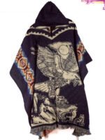 Poncho en Motif Aigle