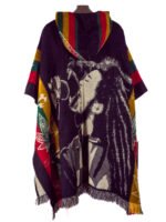Poncho en Alpaga Motif Bob Marley – Image 3