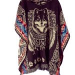Poncho en Motif Loup Attrape Rêve