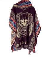 Poncho en Motif Loup Attrape Rêve